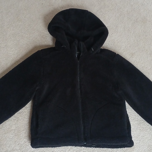 Carbon38 Full Zip Teddy Bomber Jacket Black - Picture 5 of 7
